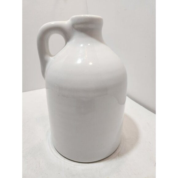 Vtg Harris Potteries Chicago White Stoneware 1/2 Gal Jug Peppermint French Chic - Picture 2 of 10